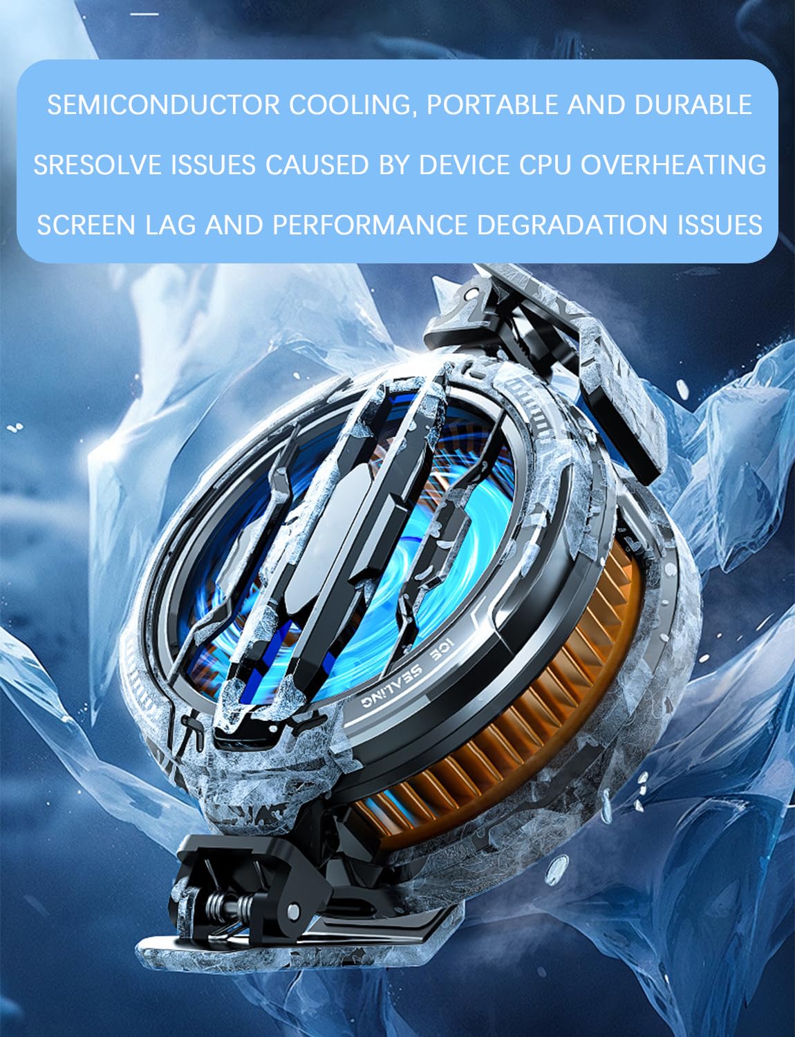 Zacoora Phone Cooler CX07 - MagSafe Compatible Cooling Fan for iPhone 12/13/14/15 & Android | Portable Semiconductor Radiator for Gaming & Heavy Usage | Prevent Overheating During Extended Play Sessions