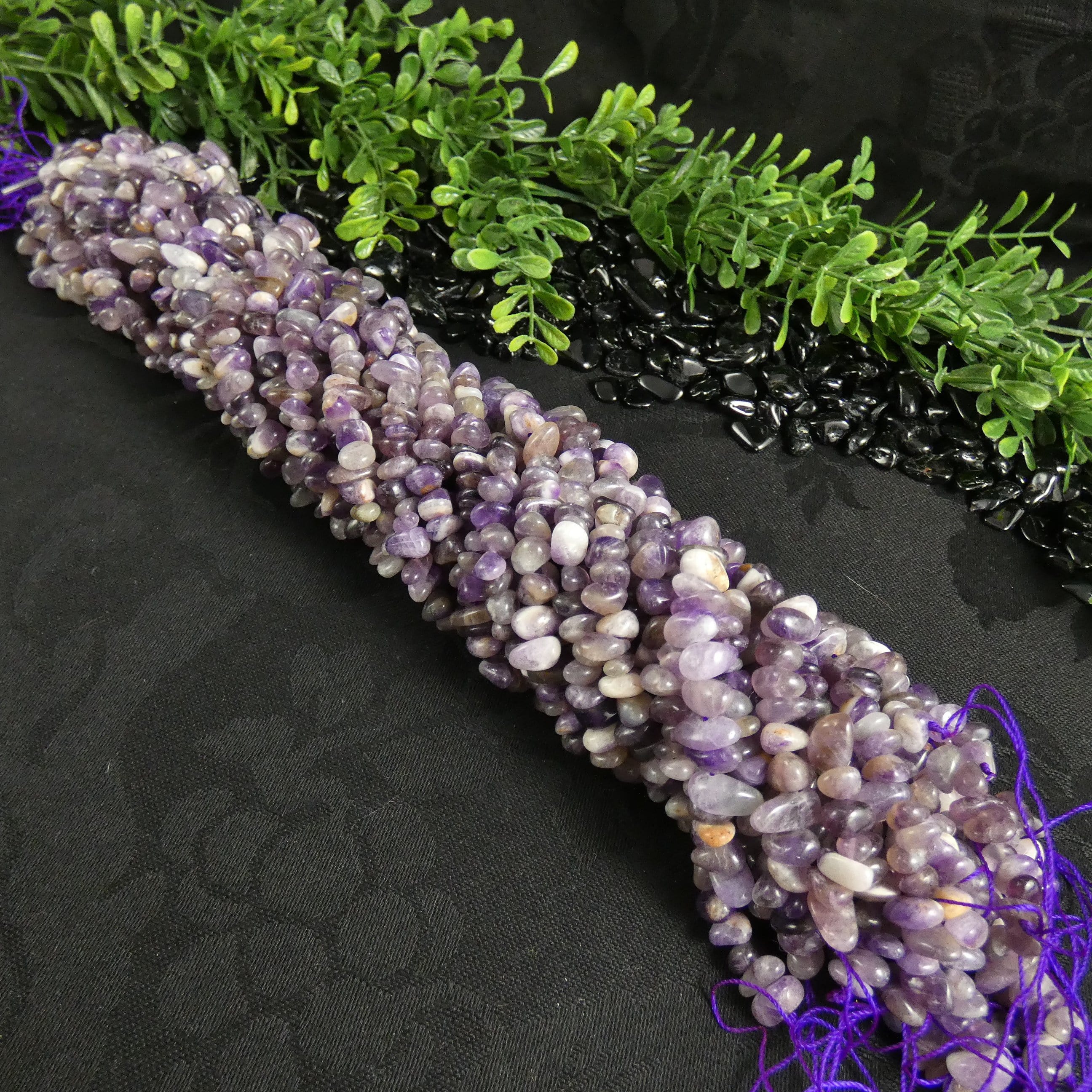 Natural Chevron Amethyst Tumbled Chip Beads - Bulk Wholesale Gemstone Beads for Jewelry Making, DIY Crafts & Healing Crystals | Perfect for Bracelets, Necklaces & Spiritual Healing