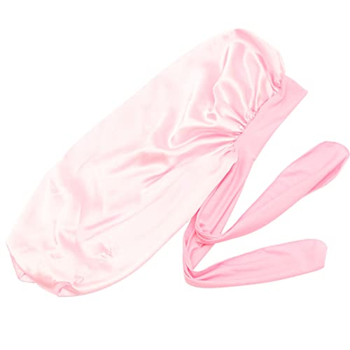 Beaupretty Women's Satin Bonnet Sleeping Hat with Soft Elastic Band - Black Floppy Hat for Hair Protection, Braids, Dreadlocks & Curly Hair - Perfect for Nighttime Hair Care & Travel Accessories