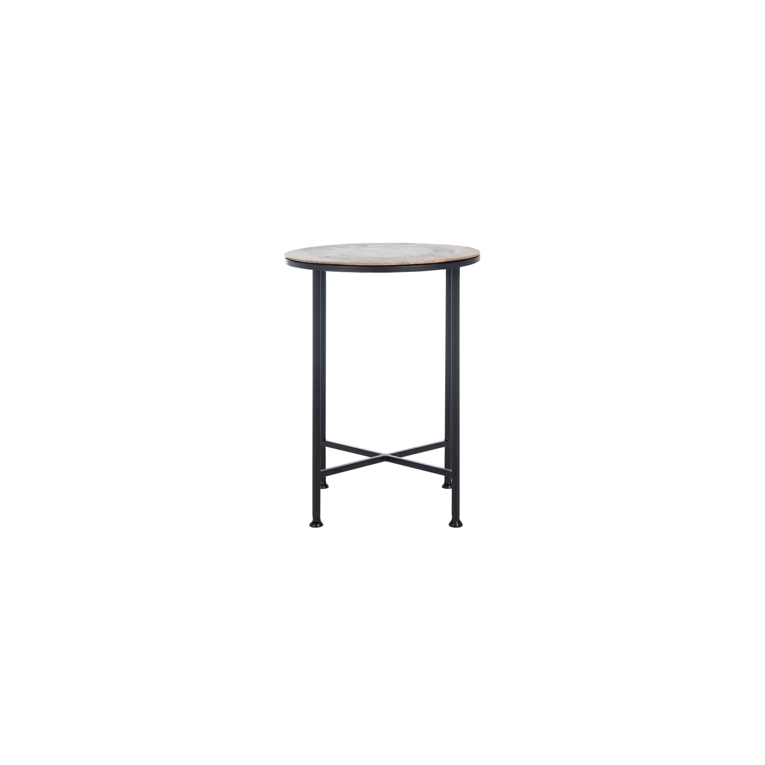 Safavieh Lumi Black Agate Accent Table - Modern Side Table for Living Room, Bedroom, or Office - Perfect for Displaying Decor, Books, and Lamps