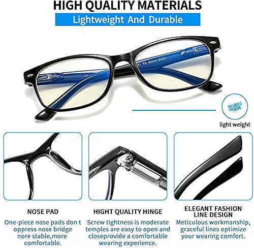 Suertree 3 Pack Reading Glasses for Men & Women - UV Protection, Anti-Glare, Spring Hinge Readers - Perfect for Reading, Computer Use & Daily Activities