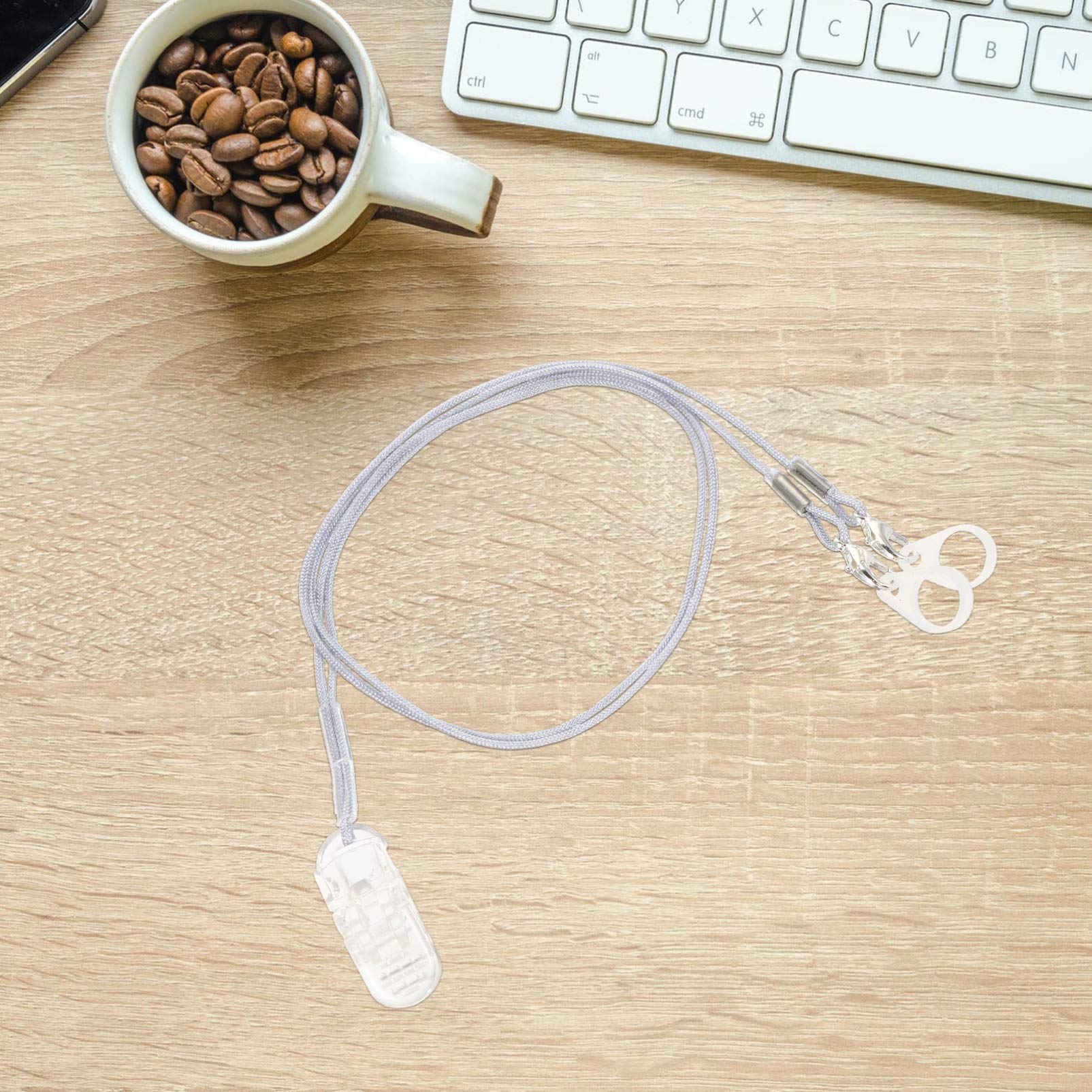 Anti-Lost Clip Lanyard with Adjustable Rope - Secure & Portable ID Badge Holder for Adults & Seniors - Perfect for Work, Travel, and Outdoor Activities