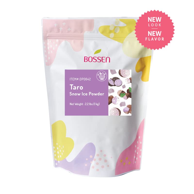 Bossen Snow Ice Powder - Premium Taro Flavor for Shaved Ice Desserts, Bubble Tea & Smoothies | Perfect for Summer Treats & Party Snacks