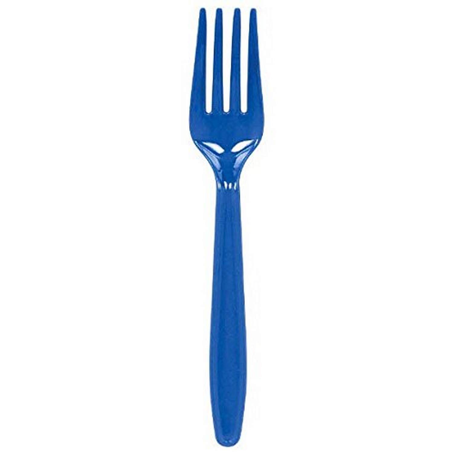 20-Pack Bright Royal Blue Plastic Forks - Disposable Cutlery for Parties, Picnics, BBQs & Events