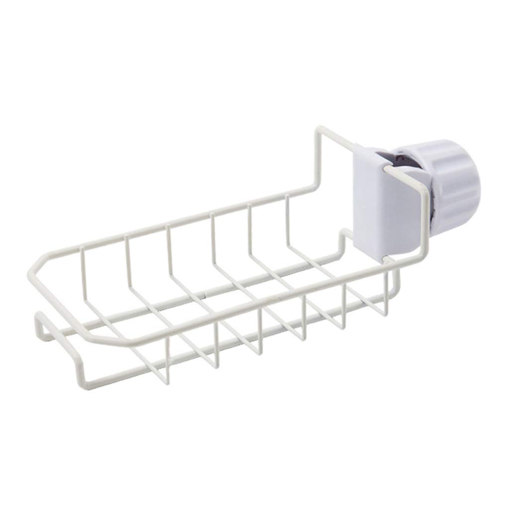 Xiuersty Stainless Steel Sink Organizer - Sponge, Soap & Cloth Holder with Drainage - Space Saving Kitchen & Bathroom Storage Shelf for Countertop Organization - Perfect for Small Spaces, RV, Dorm, Apartment