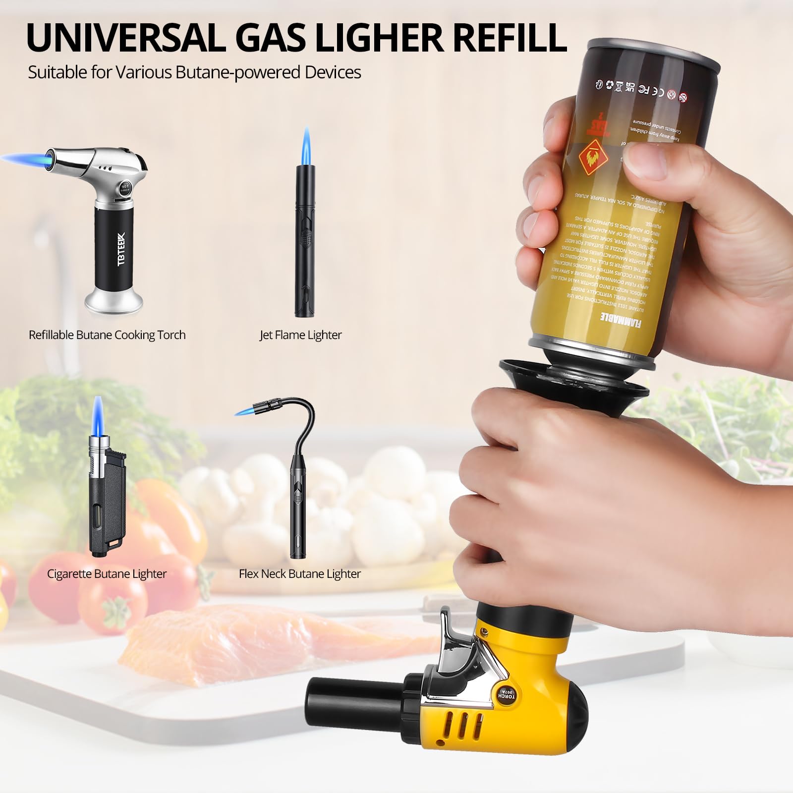 Premium Butane Fuel Refill 180ml (3-Pack) - High-Grade Butane Gas for Universal Lighters, Torch Lighters, Kitchen Torches & Butane Torches - Ideal for Cooking, Candle Making, Soldering & Crafting
