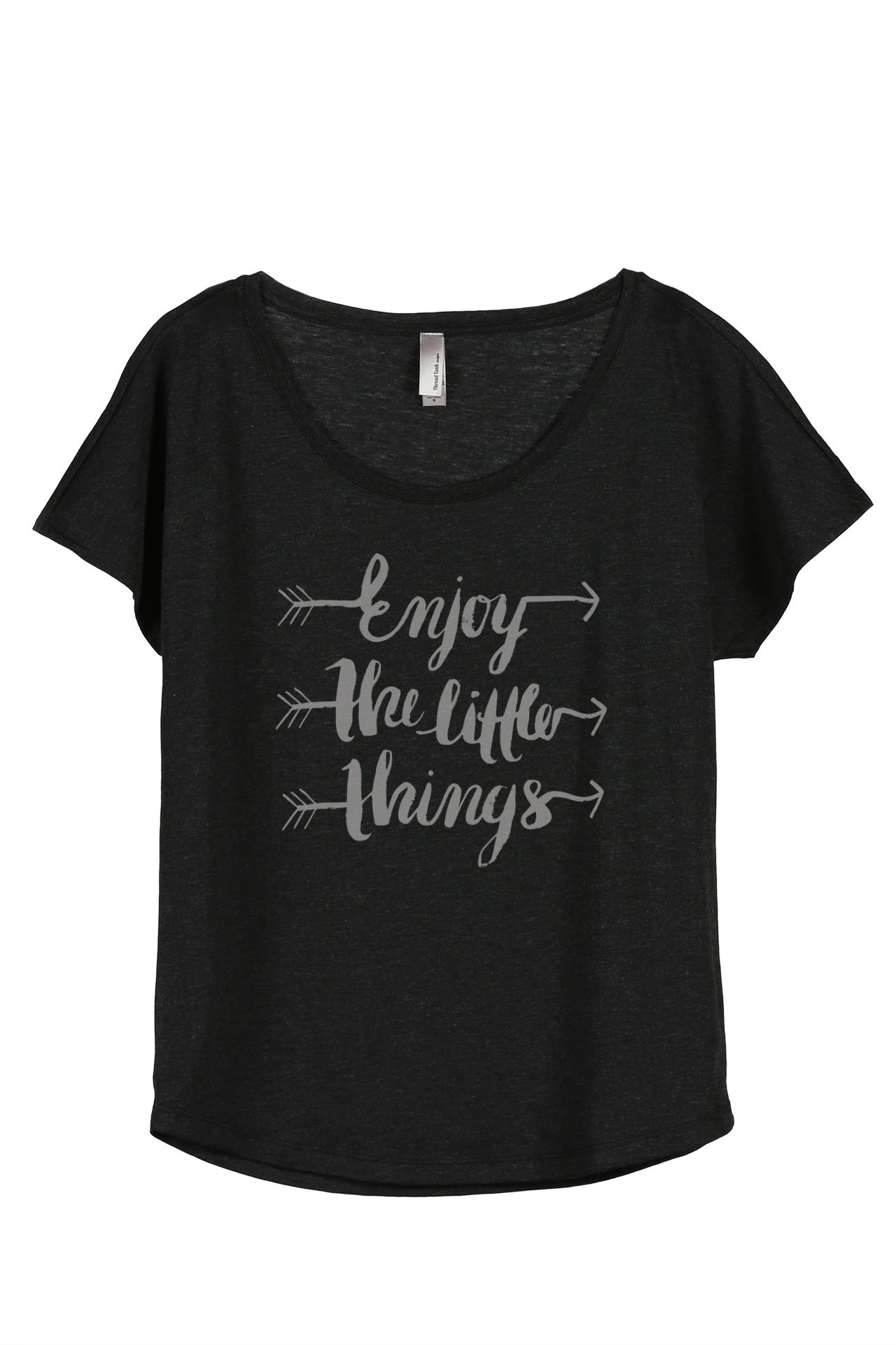 Women's Slouchy Dolman T-Shirt - Soft Casual Long Sleeve Loose Fit Tee in Heather Grey | Perfect for Lounge Wear, Weekend Outfits & Relaxing at Home