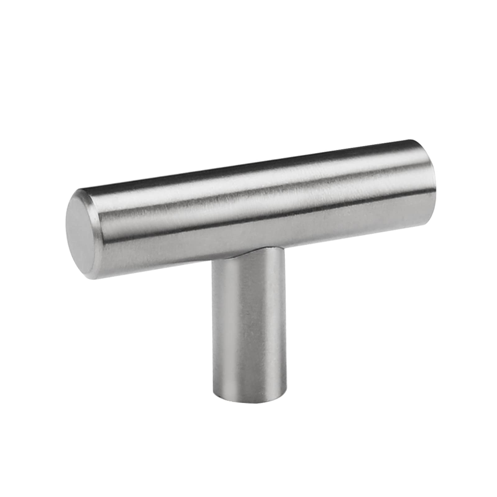 Homdiy Brushed Nickel Cabinet Knobs 5 Pack - HD201SN T-Bar Drawer Pulls with 2 Inch Center-to-Center Length | Durable Metal Kitchen & Bathroom Cabinet Hardware | Perfect for Cabinets, Dressers, Closets & Furniture Upgrades