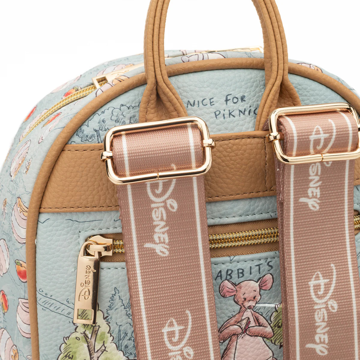 Eeyore and Friends Vegan Leather Mini Backpack for Women - Cute Disney Winnie The Pooh Character Small Crossbody Purse - Perfect for Theme Parks, Travel, and Everyday Use