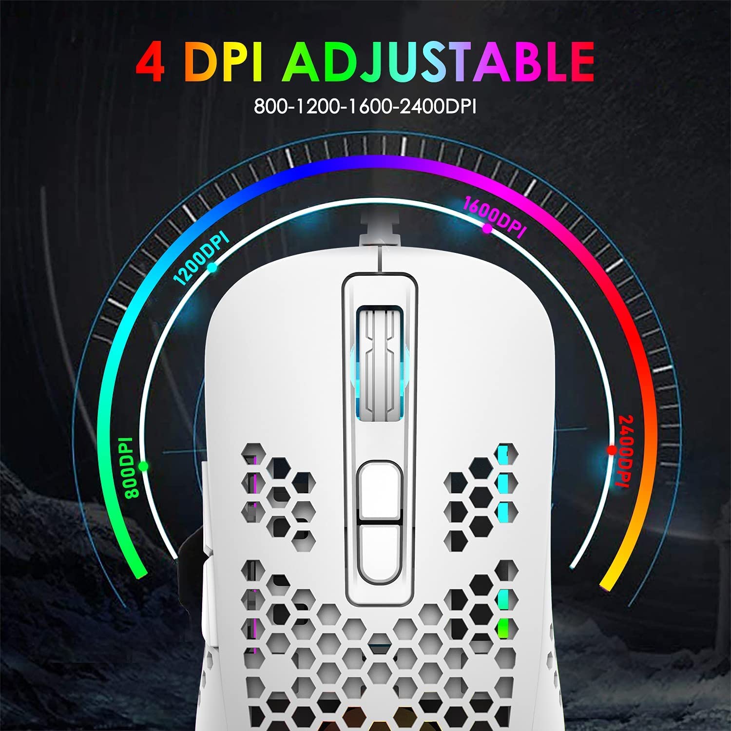KUIYN 60% Wired Compact Gaming Keyboard and Mouse Set - 61 Keys RGB Backlit Mechanical Keyboard, Honeycomb Optical Gaming Mouse with RGB Headset & Mouse Pad - Anti-Ghosting for PC, PS4, Xbox - Perfect for Esports, Streaming & Office Work
