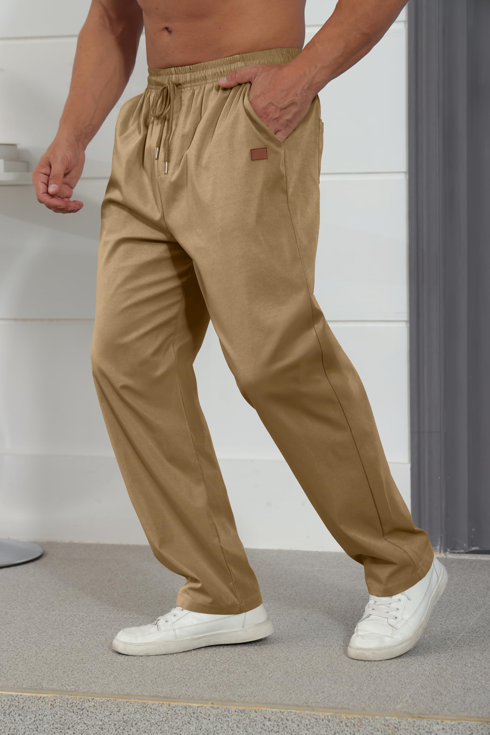 Men's Casual Jogger Pants - Relaxed Fit Cargo Sweatpants with Drawstring for Hiking, Outdoor & Sports | Comfortable Twill Fabric for Workout, Travel & Everyday Wear