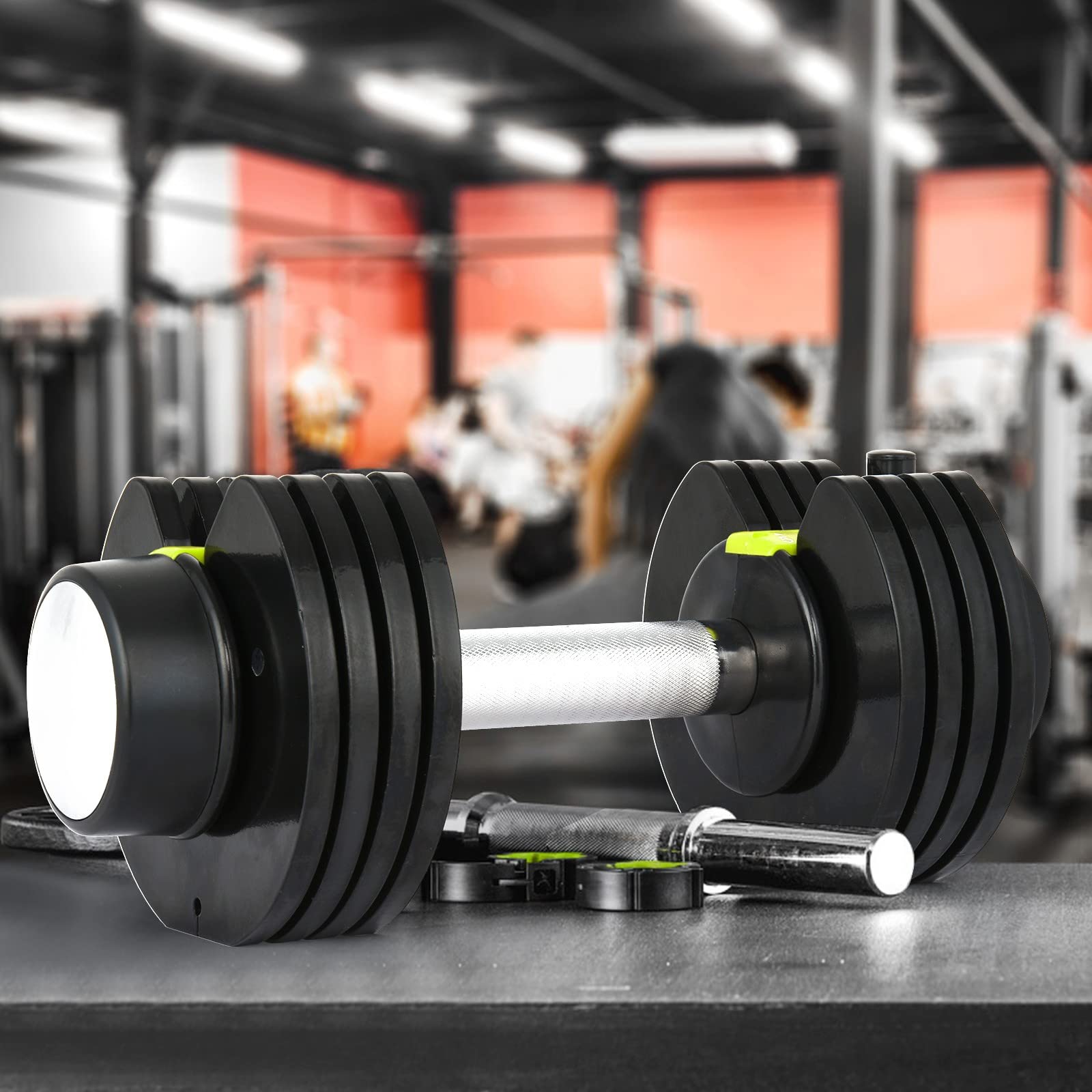12kg/25lbs Adjustable Dumbbell Set - Quick Change Weight Plates for Home Gym, Strength Training & Fitness - Perfect for Full Body Workouts, Muscle Building & Cardio Exercises