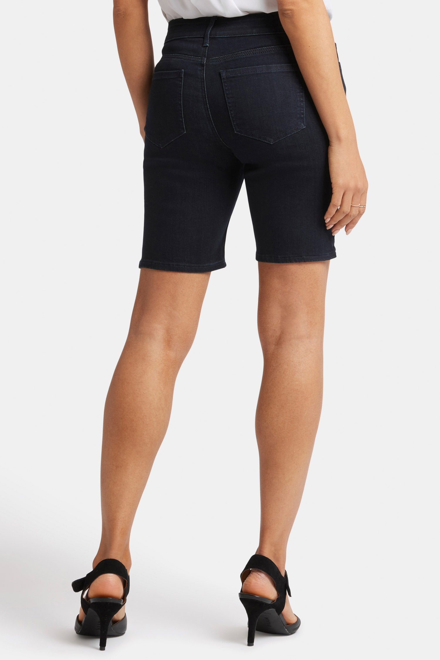 Ella Women's High Waisted Denim Shorts - Midnight Falls Wash | Comfortable & Stylish for Summer Outfits, Casual Wear, and Beach Vacations