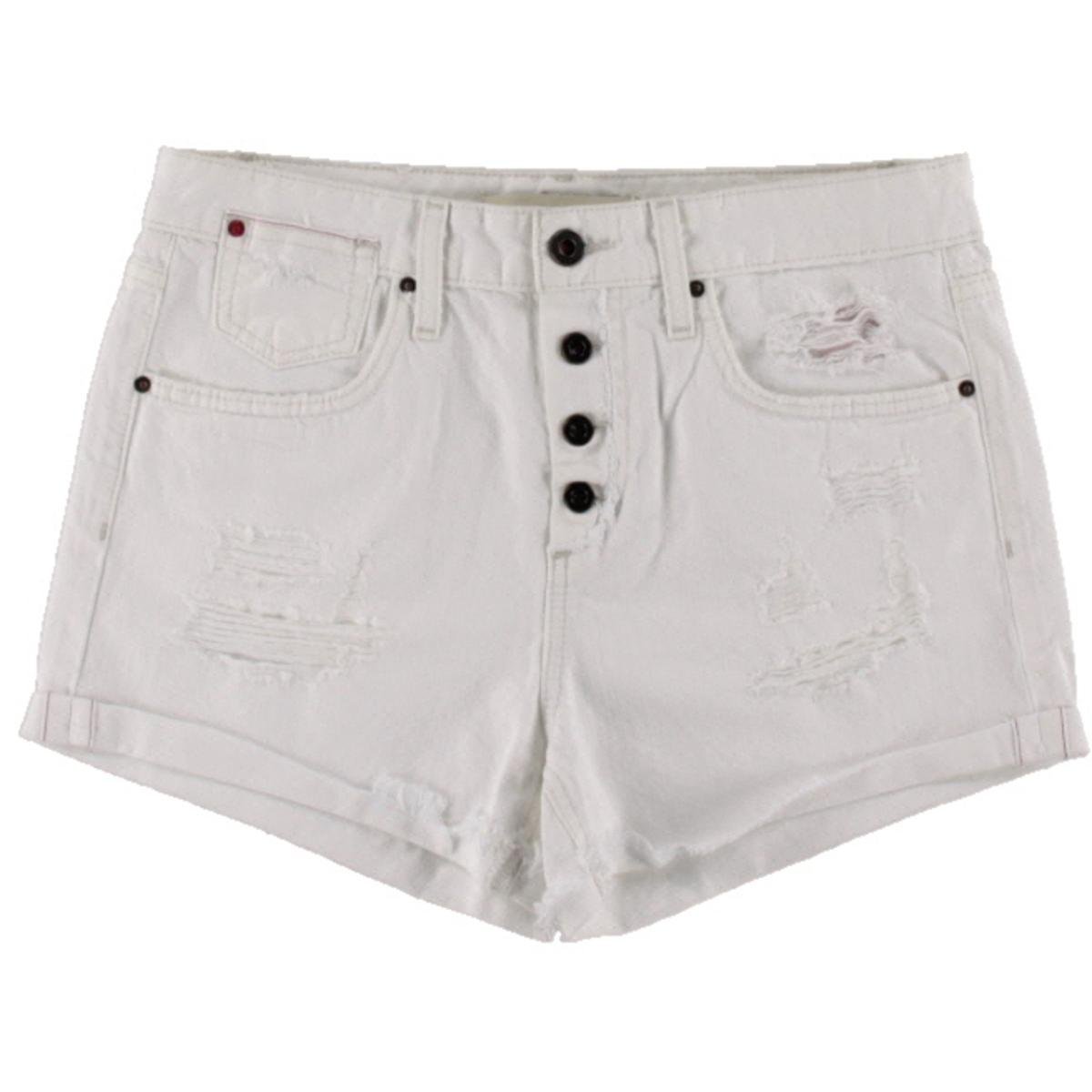 Joe's Jeans Women's High-Rise Distressed Denim Shorts with Button Fly - Perfect for Casual Outfits, Summer Vacations & Music Festivals