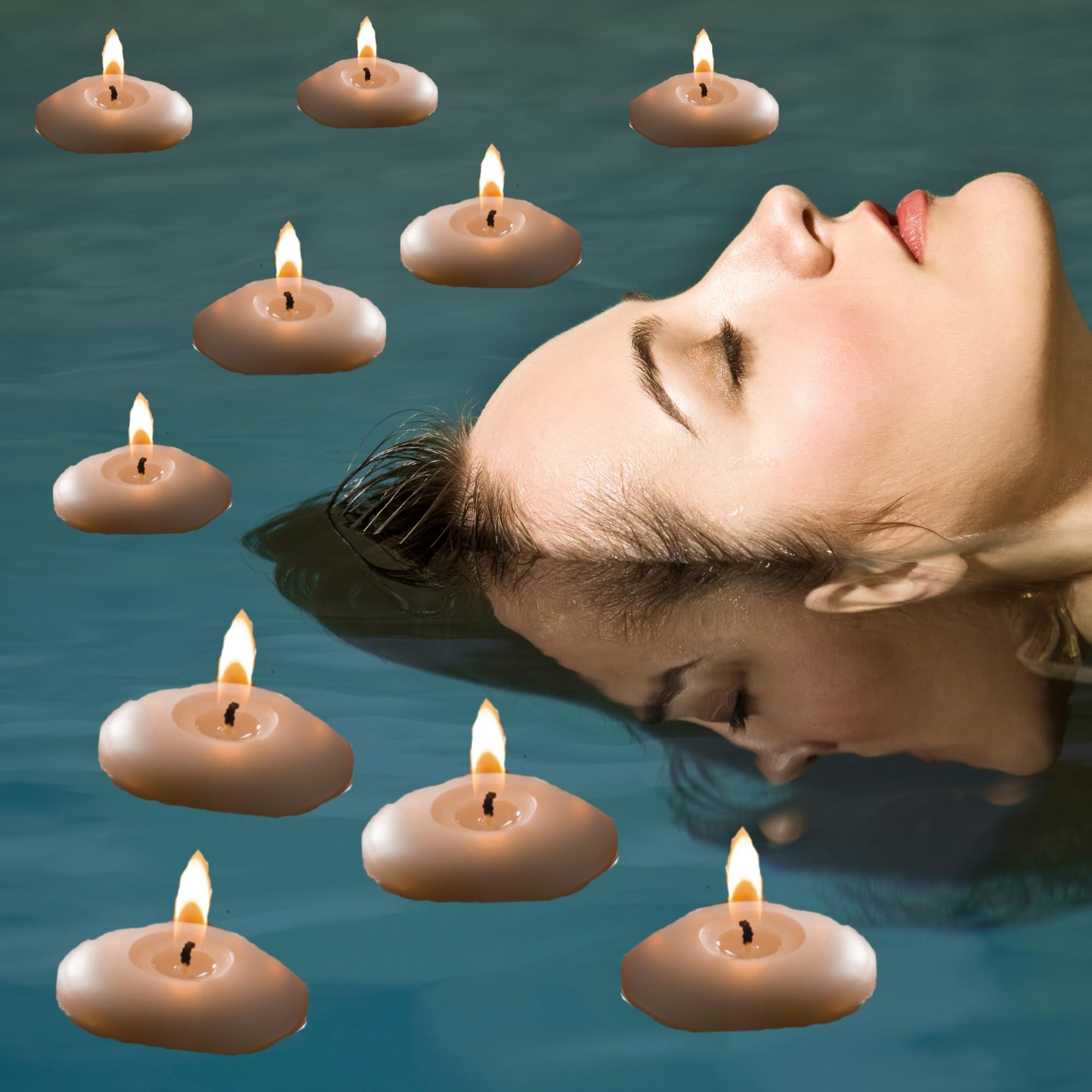 Hollowick Select Wax White 2-Inch Diameter Floating Candles - Bulk 144-Pack for Weddings, Spa, Home Decor & Relaxation
