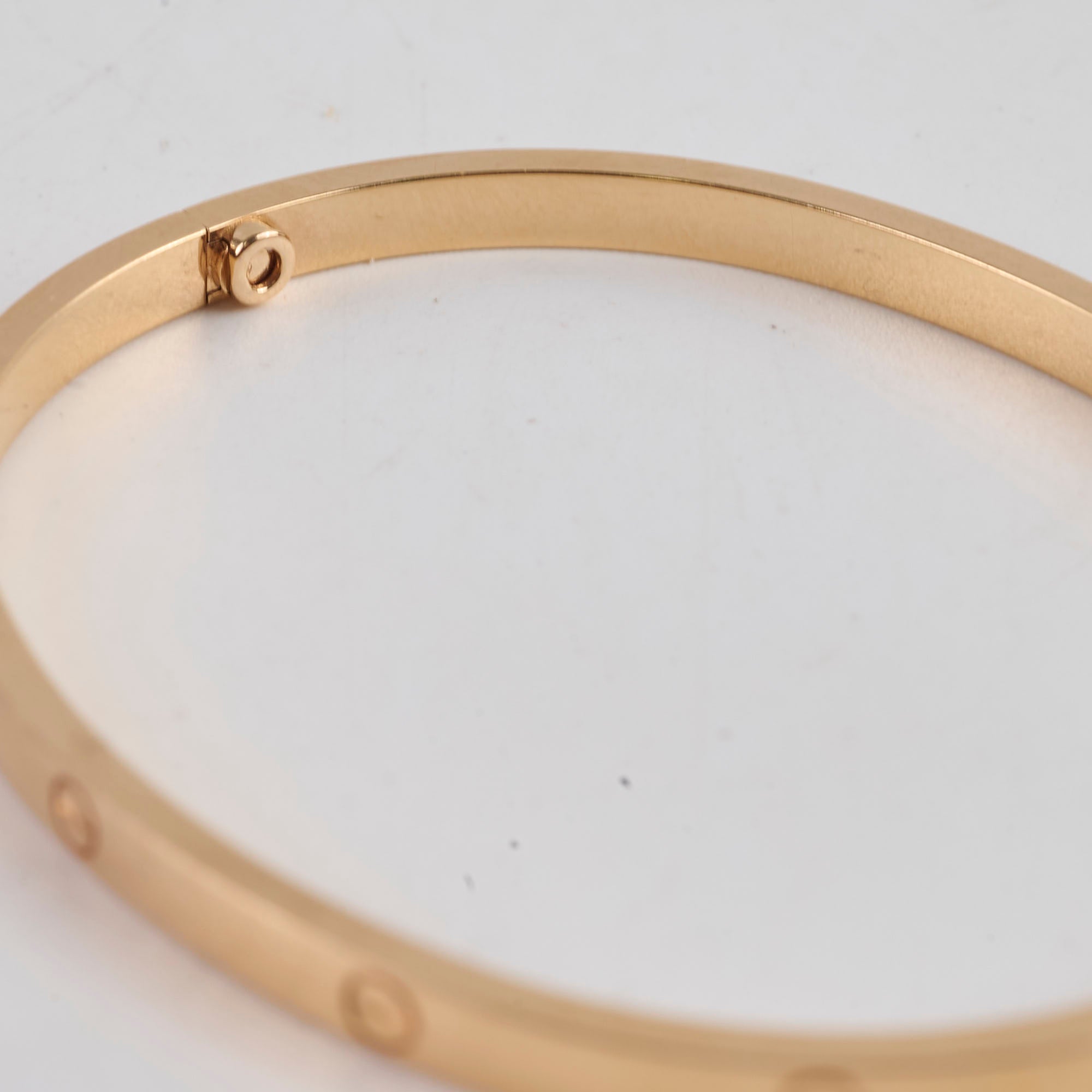 Cartier Love Bracelet Small Model 18K Pink Gold Size 17 - Luxury Jewelry Gift for Women, Anniversary & Valentine's Day