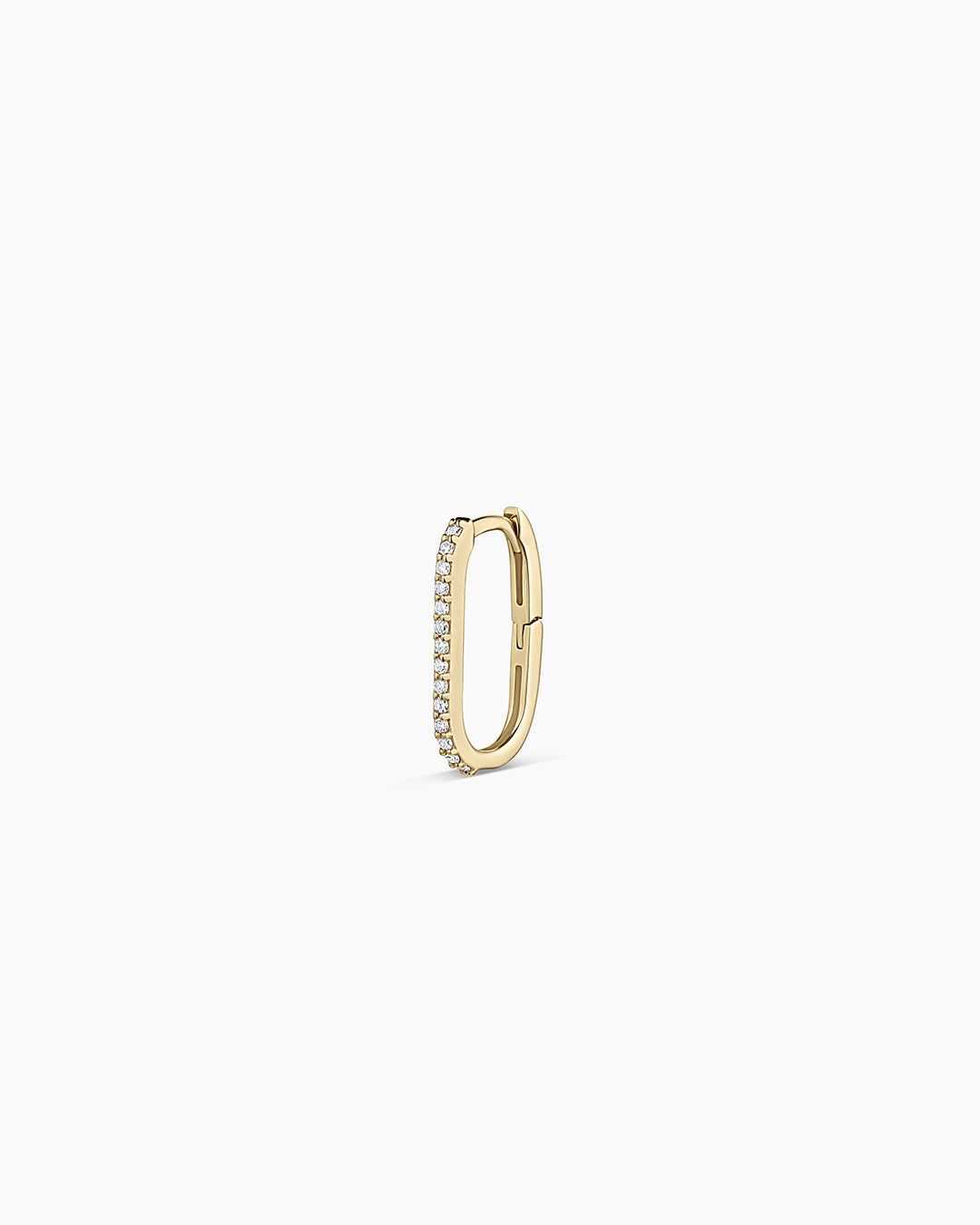 Diamond Parker Link Single Huggie Earrings - Elegant & Minimalist Gold Hoop Earrings for Women | Perfect for Everyday Wear, Parties & Gifts