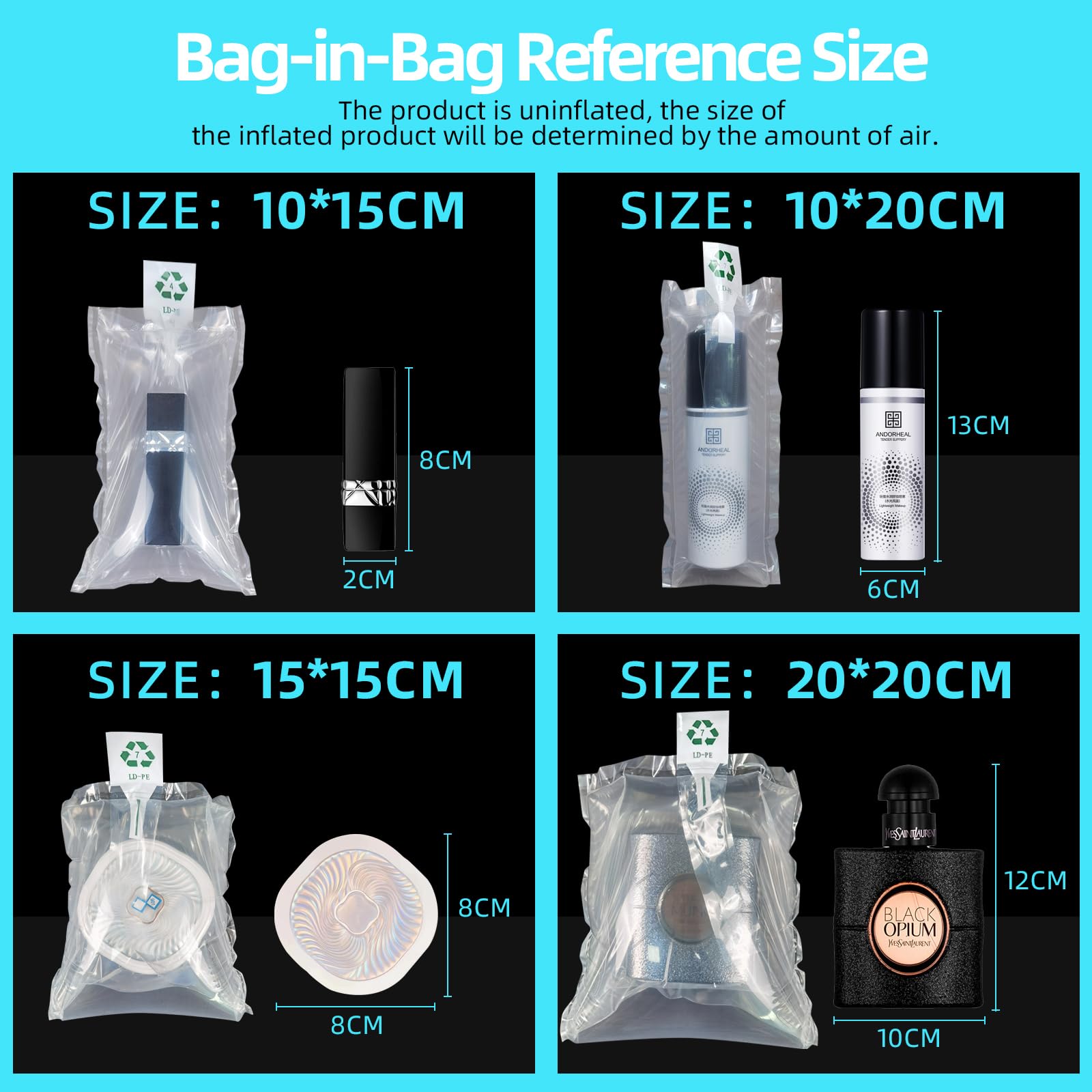 50 Pack 10x12 Inch Air Bubble Cushioning Bags for Shipping - Protective Void Fill Packaging with Free Air Pump - Ideal for Ecommerce, Fragile Items & Moving Supplies
