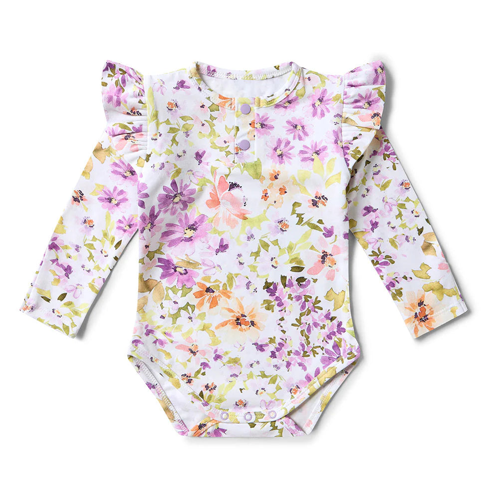 Organic Cotton Long Sleeve Baby Bodysuit - Snuggle Hunny Isla - Soft & Comfortable Infant Onesie for Newborns & Toddlers - Perfect for Playtime, Daycare & Family Photos