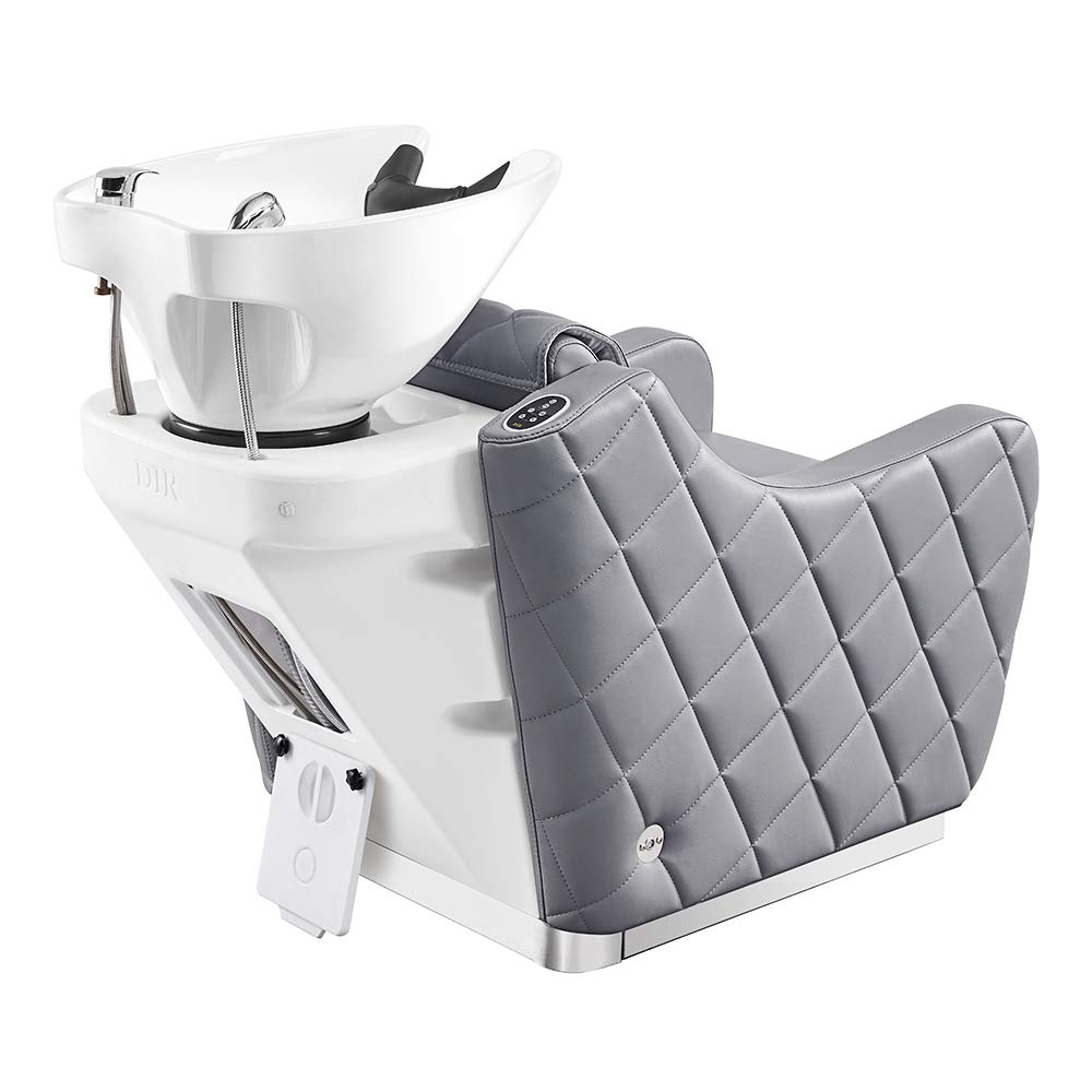 Professional Salon Shampoo Backwash Unit with Massage & Adjustable Leg Rest - Hydraulic Hair Washing Station for Barber Shops & Beauty Salons - Perfect for Hair Styling, Washing, and Spa Treatments