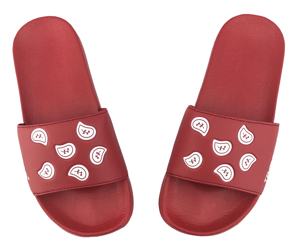 Men's & Women's TB-01 Paisley Bandana EVA Slide Sandals | Quick-Drying Shower Shoes | Ultra Cushioned Indoor & Outdoor Slides with Contoured Footbed | Perfect for Beach, Pool, Gym & Spa