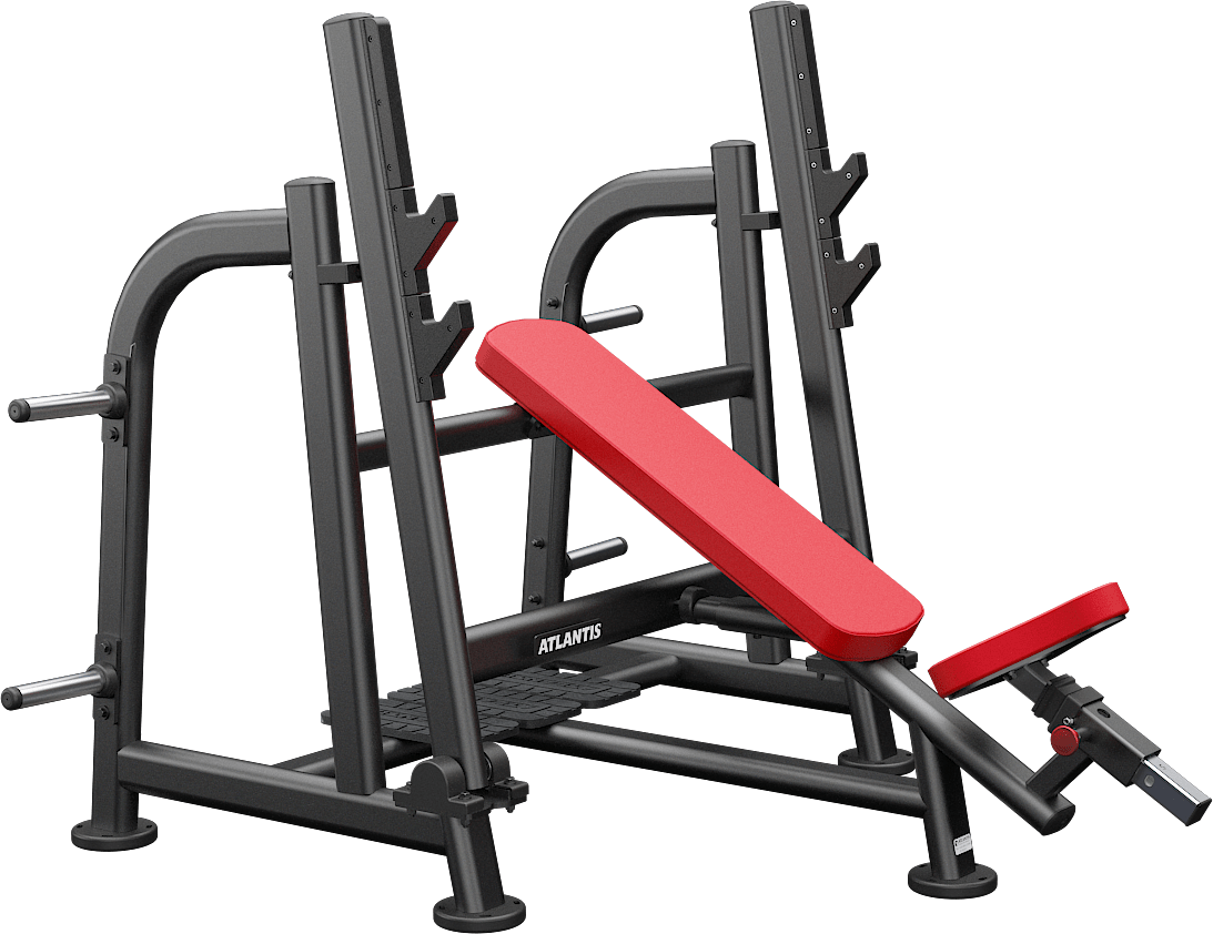 ATLANTIS Olympic Incline Bench Press with Pivot - Adjustable Weight Bench for Strength Training & Home Gym Workouts - Perfect for Bodybuilding, Powerlifting & Fitness Enthusiasts