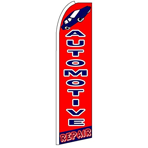 10 Pack Automotive Repair Flags - Heavy Duty Warning Markers for Roadside Emergencies, Construction Sites & Utility Work (Mounting Poles Sold Separately)