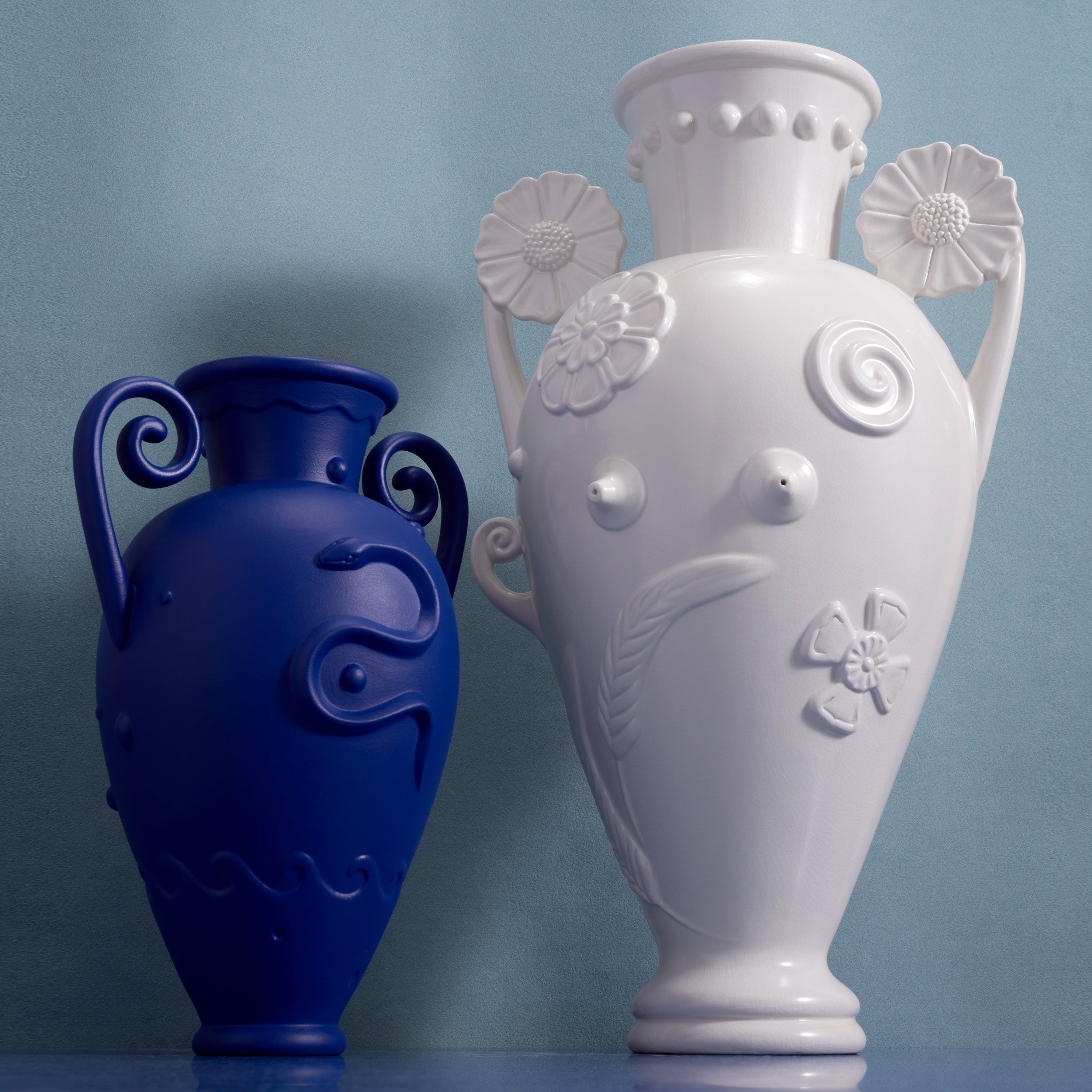 Pantheon Persephone White Amphora Vase - Greek Mythology Inspired Home Decor for Living Room, Wedding Centerpiece & Gift