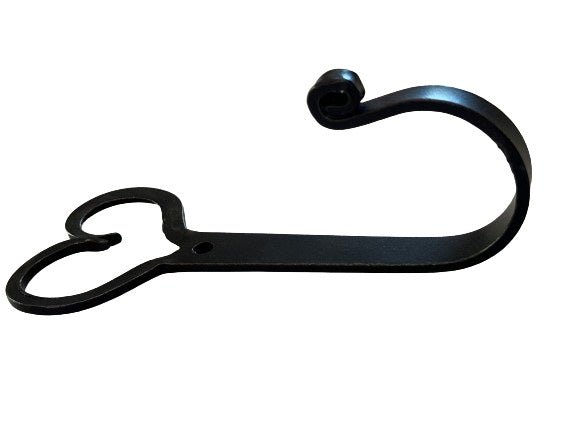 Hand Forged Heart Hook - Solid Wrought Iron Wall Hooks in 3 Sizes (Small, Medium, Large) for Home Decor, Coat Hanging, and Farmhouse Style Organization