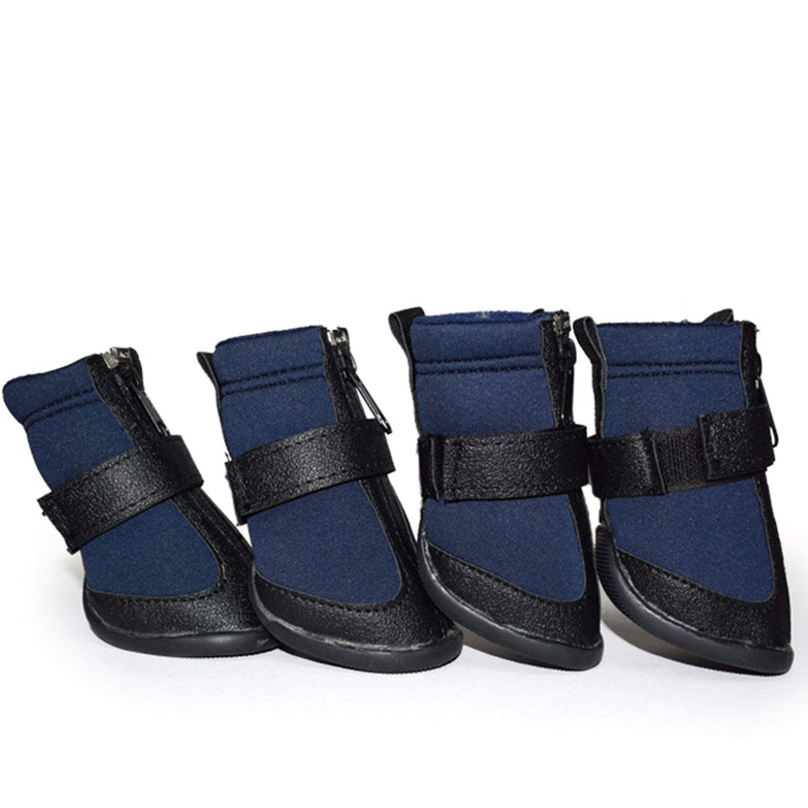 Waterproof Dog Shoes with Oxford Sole - Paw Protector Boots for Small, Medium & Large Dogs (4Pcs) - Ideal for Rainy Days, Snow & Outdoor Adventures