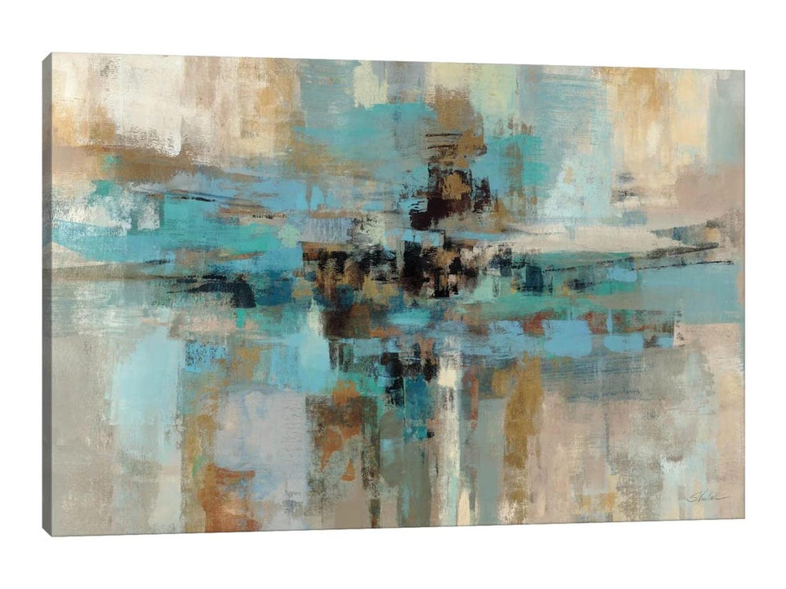 TIMUBA Large Abstract Wall Art Canvas Painting - Modern Brushstroke Print for Home & Office Decor (28x40 Inches Framed) - Perfect for Living Room, Bedroom & Workspace Wall Decoration