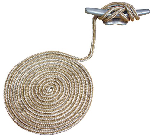 Attwood Premium Double Braided Marine Dock Line - Heavy Duty Boat Rope for Docking, Mooring & Anchoring - Ideal for Sailboats, Yachts & Fishing Boats