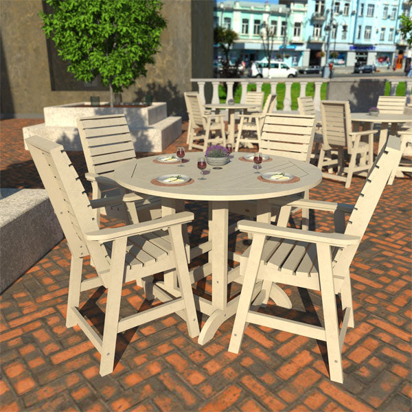 Glennville 5-Piece Round Counter Height Dining Set - Perfect for Small Spaces, Breakfast Nooks & Modern Kitchens