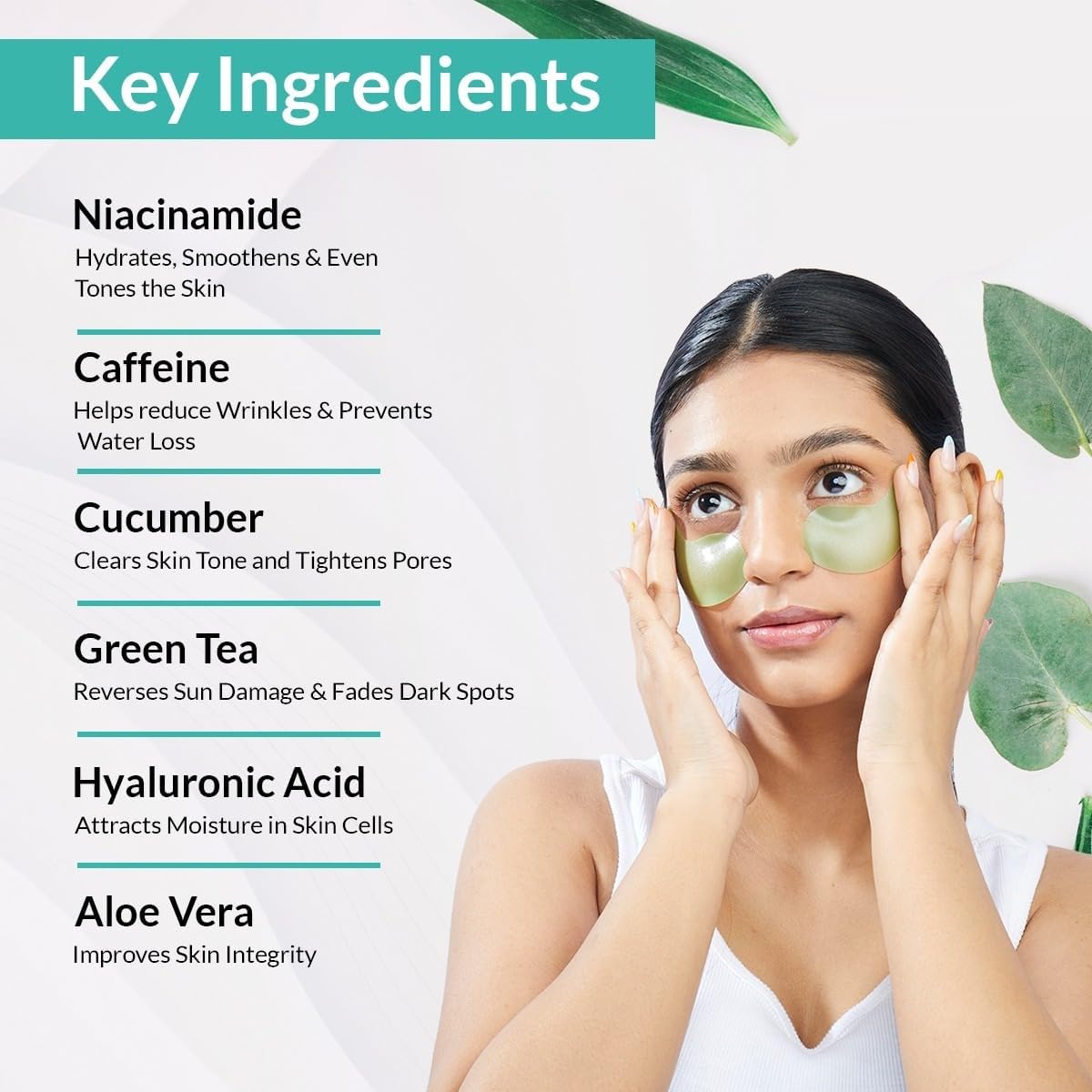 **DD Under Eye Hydrogel Patches for Dark Circles & Puffy Eyes – 60 Pairs with Caffeine, Niacinamide & Hyaluronic Acid – Anti-Wrinkle & Deep Hydration Eye Treatment – Perfect for Overnight Use & Morning Skincare Routine**