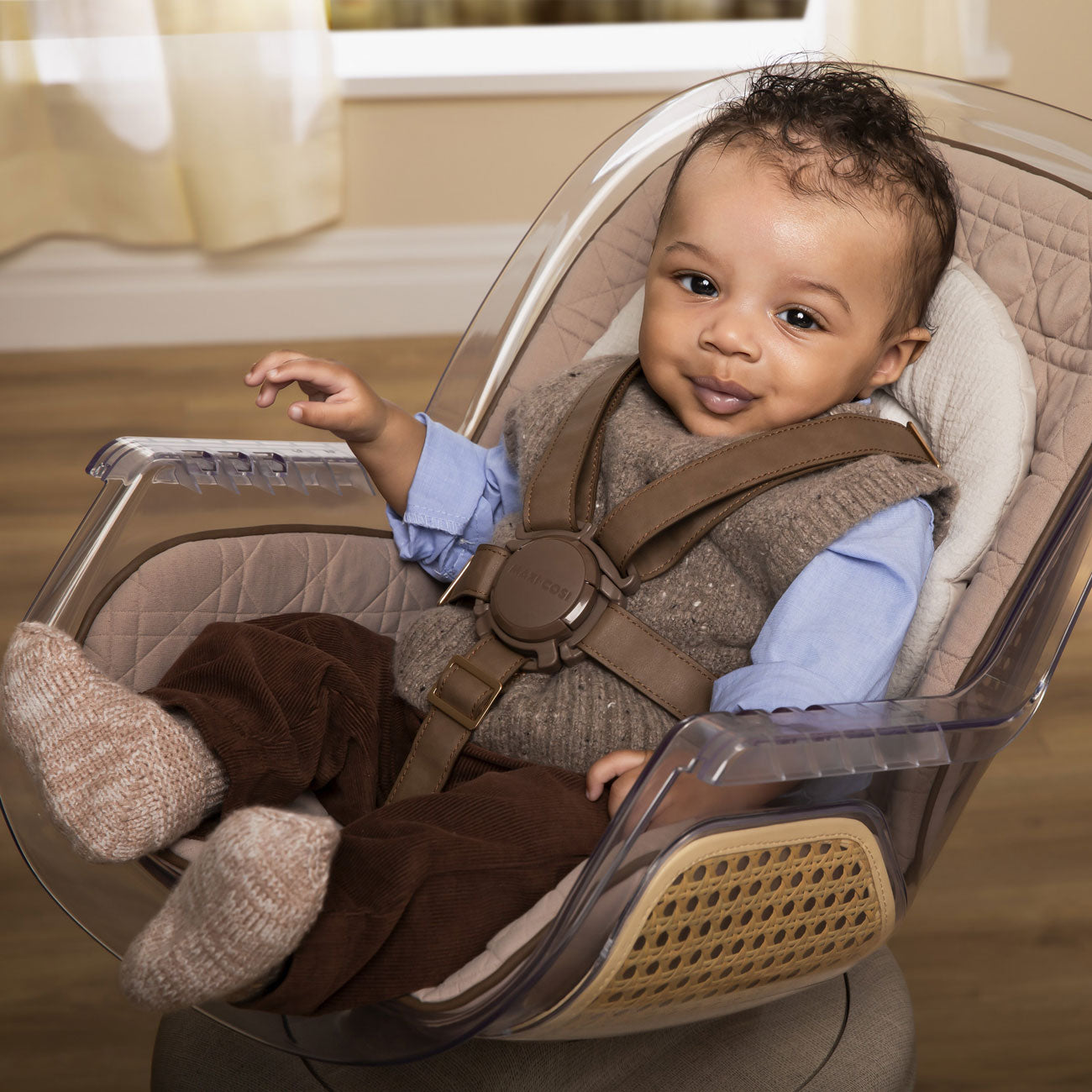 Maxi Cosi Kiskadee 360 Rotating High Chair - Adjustable Baby Feeding Seat with 5-Point Harness & Easy Clean Tray | Perfect for Dining, Weaning & Family Mealtime