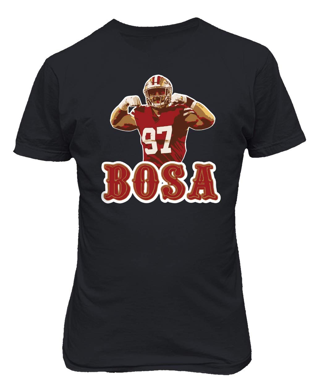 Nick Bosa San Francisco 49ers NFL Football Fan T-Shirt for Men - Black XXXXX-Large - Perfect for Game Day, Tailgating & Casual Wear