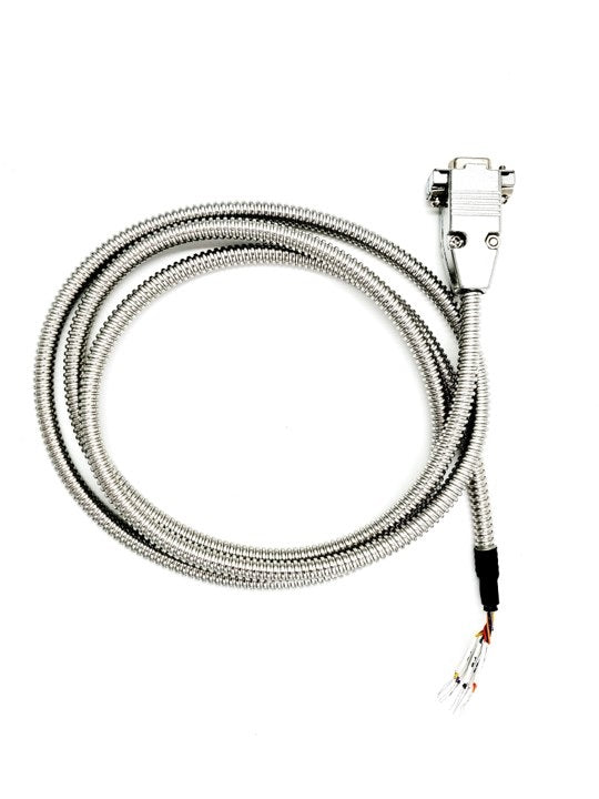 Premium 9 Pin RS232 Serial Cable Male to Male - 5 Feet Metal Armored for Industrial Equipment, POS Systems & Server Connectivity