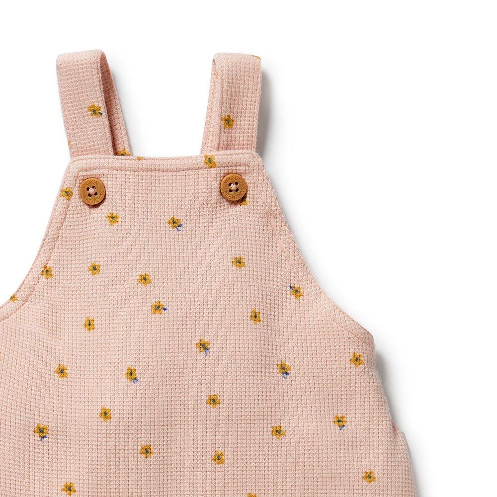 Little Fleur Organic Waffle Overall - Soft Cotton Baby Romper for Boys & Girls | Perfect for Playtime, Outings & Photo Shoots