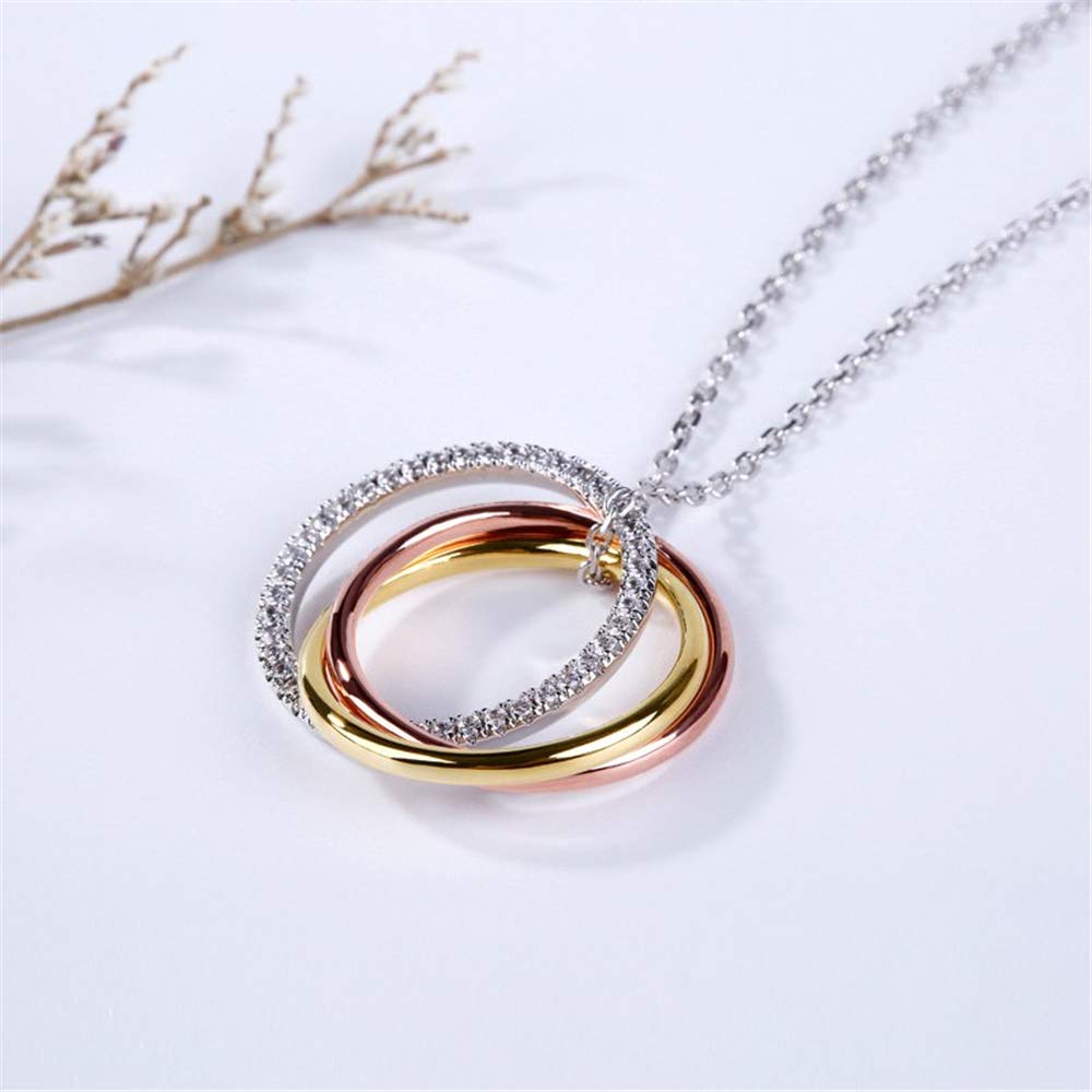Jeulia Be Together Loops Necklace - Sterling Silver Couple Promise Necklace for Women, Romantic Anniversary & Engagement Gift with Jewelry Box (Perfect for Valentine's Day, Weddings & Special Occasions)