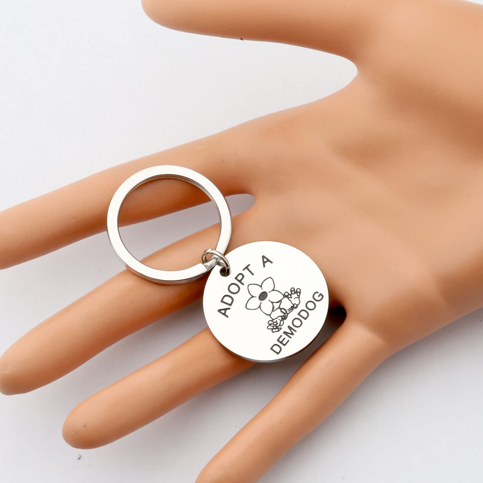 Adopt A Demodog Keychain - Stranger Things TV Show Inspired Pet Lover Gift - Perfect for Dog Adoption, Birthday & Christmas Presents - Great for Backpacks, Keyrings & Fan Collections