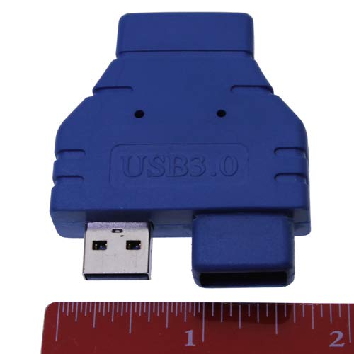 USB 3.0 Type A Male to Female Gender Changer Adapter - 19 Pin Header Male Connector - Perfect for Computer, Laptop & Server Hardware Upgrades