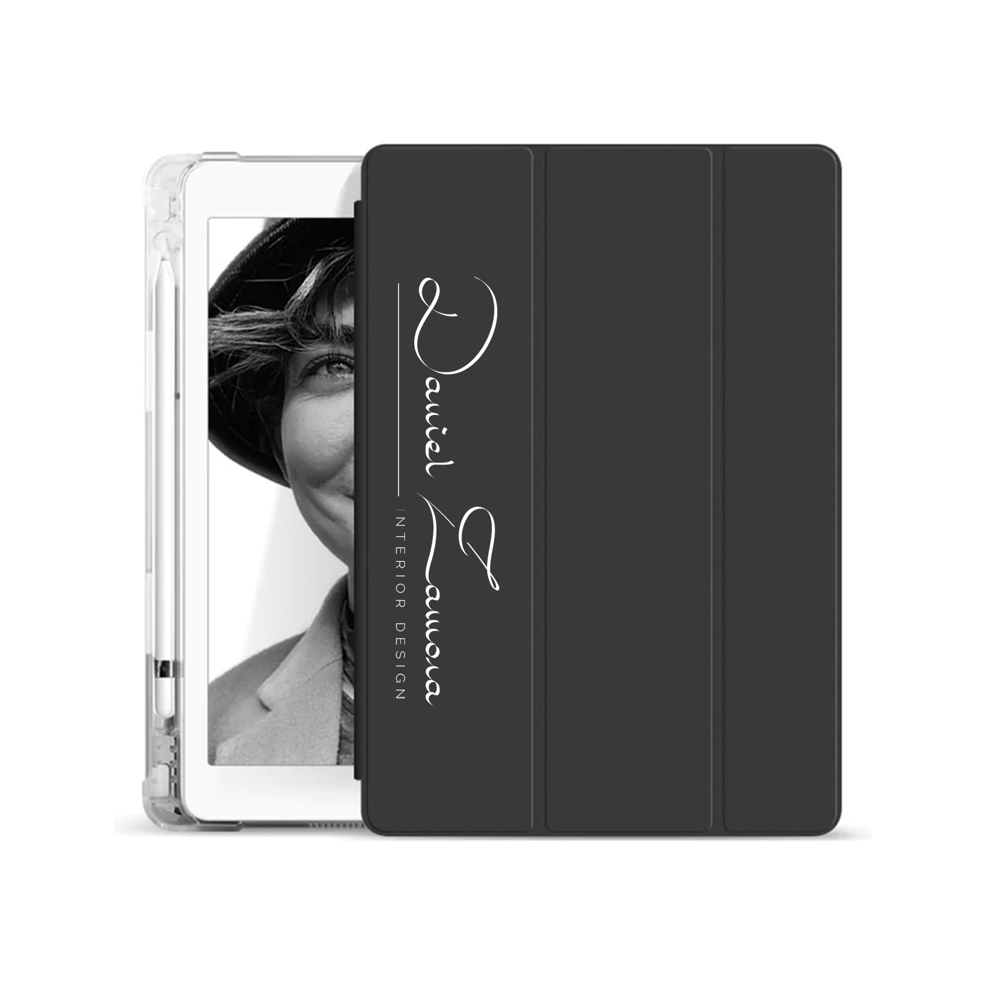 iPad See-Through Clear Case with Signature & Occupation 226 - Slim Protective Cover for Work, School & Travel