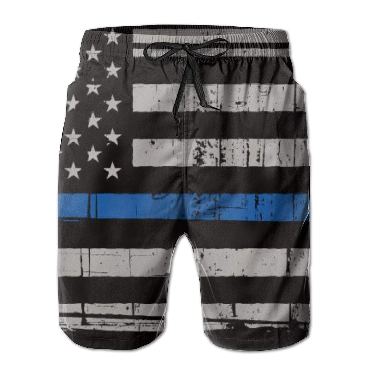 Men's Quick Dry Swim Trunks - Casual Beach Shorts with Thunder Dragon Blue Lightning Design | Perfect for Swimming, Surfing, and Summer Outdoor Activities