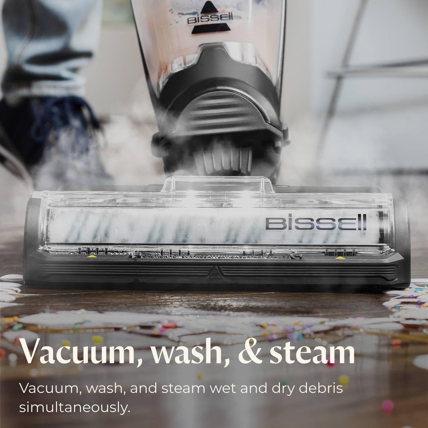 Bissell CrossWave HydroSteam Wet Dry Vacuum Cleaner - Multi-Surface Floor Washer with Steam Cleaning & Sanitizing Formula - Perfect for Hardwood, Tile & Carpet Cleaning in Homes & Offices