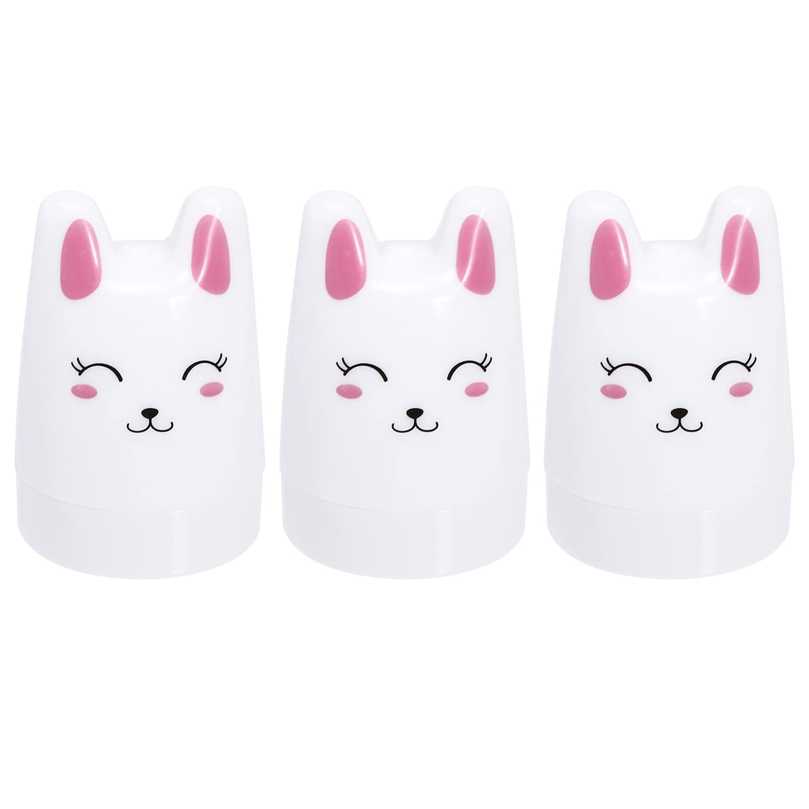 Uonlytech 3-Piece Silicone Nail Stamp Set - White Rabbit Cartoon Nail Art Stampers with Cap, DIY Manicure Polish Kit for Professional Nail Decor | Perfect for Home Manicures, Nail Salons & Gift Giving