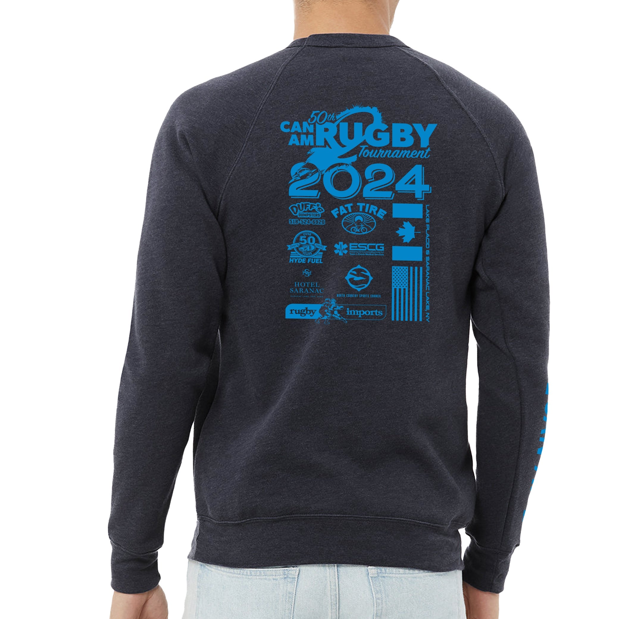 Can Am Rugby 2024 Crewneck Sweatshirt - Men's Vintage Rugby Pullover with Team Logo - Perfect for Game Day, Tailgating & Casual Wear