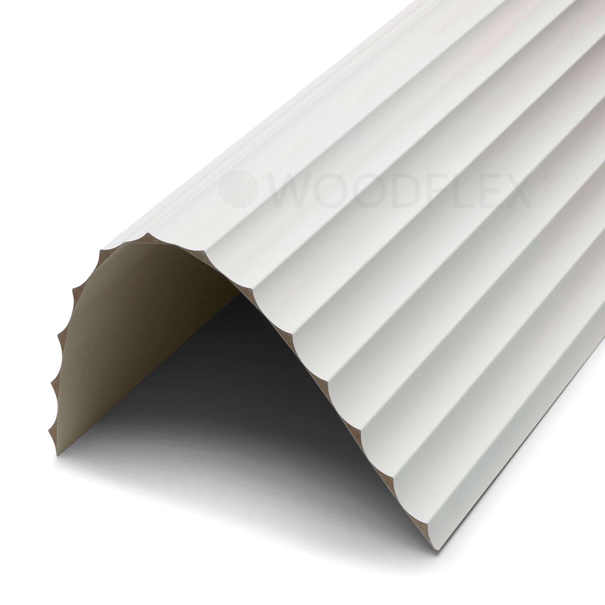 WOODFLEX White Primed Flexible Wave 46 Molding - 2700mm x 600mm - Perfect for Crown Molding & Interior Decoration