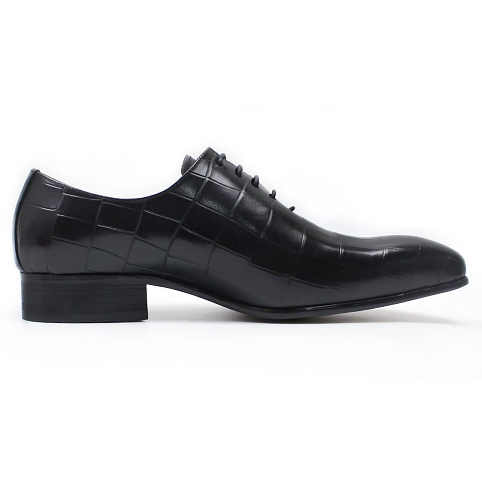 Men's Retro Formal Oxford Dress Shoes - Genuine Leather Lace-up Wingtip Derby for Business Casual, Wedding & Party | Black Size 40 | Perfect for Office, Special Occasions & Smart Casual Outfits