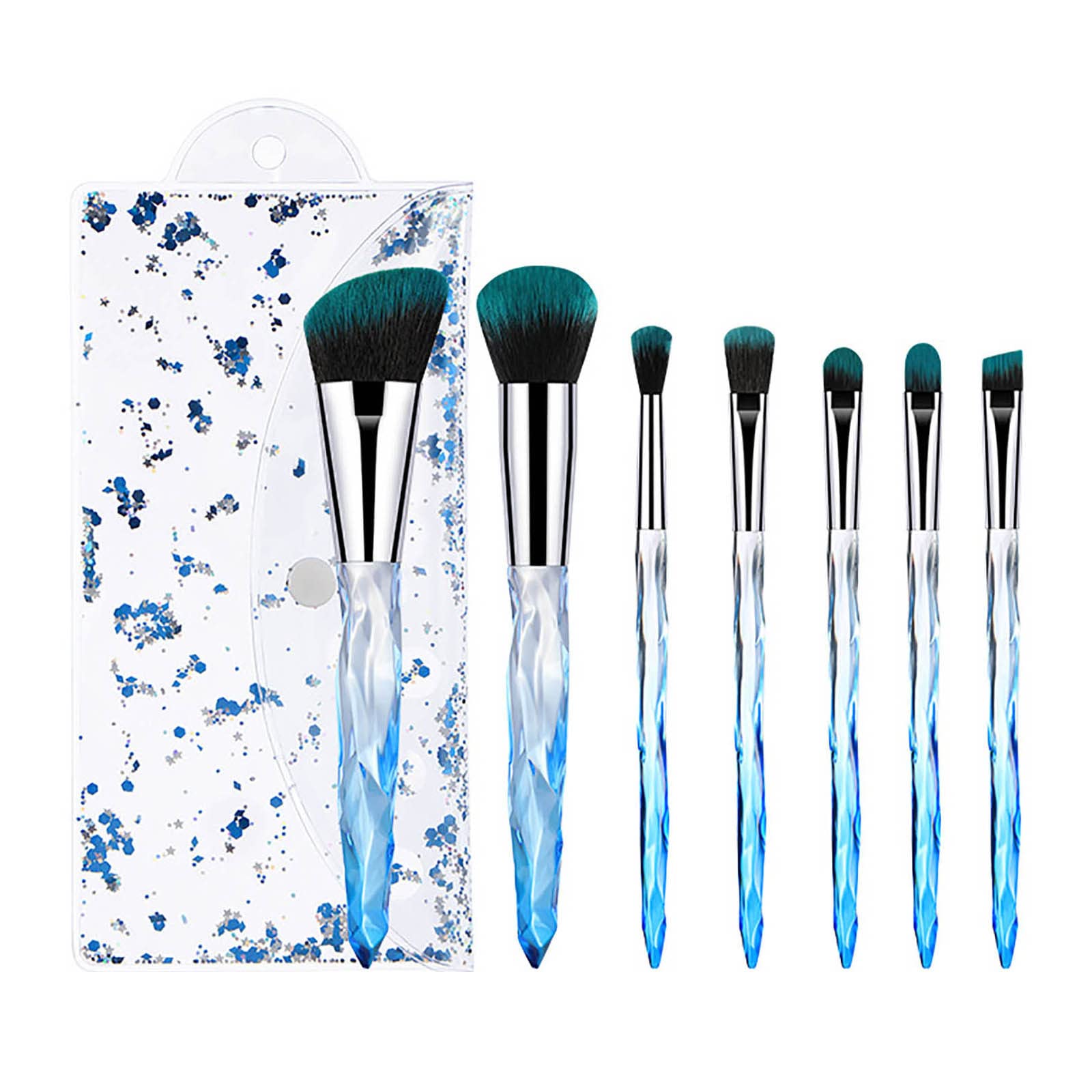 7-Piece Premium Synthetic Makeup Brush Set - Concealer, Foundation, Eyeshadow, Powder & Lip Brushes for Flawless Makeup Application | Perfect for Daily Use, Travel & Professional Makeup Artists