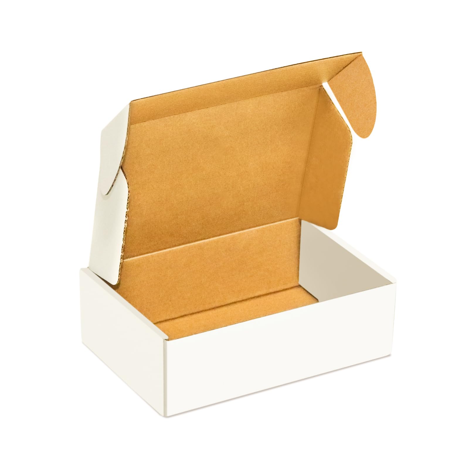 50 Pack Small White Corrugated Mailer Shipping Boxes 6x4x2 Inches - Perfect for Ecommerce, Amazon FBA & USPS Package Shipping